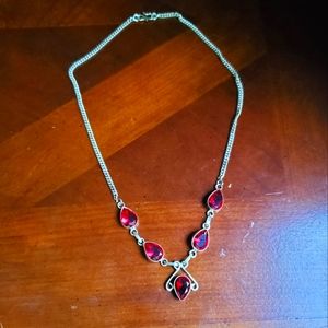 Red and Silver Necklace